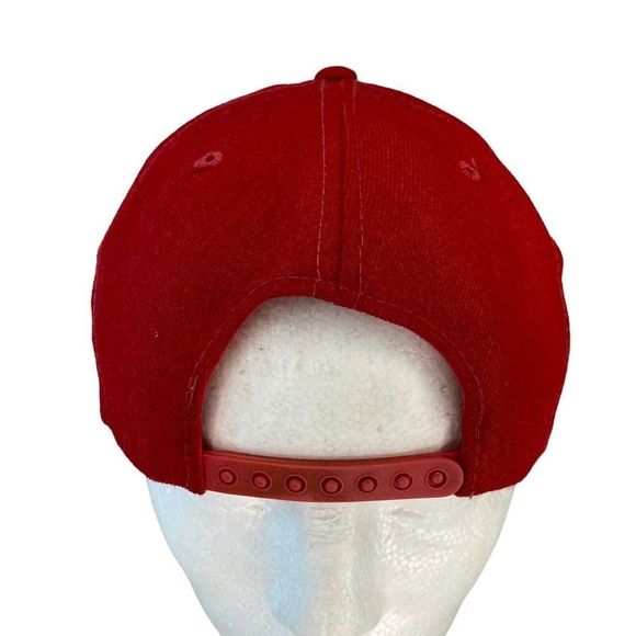 Vintage Washington State Cougars Hat Snap Back Trucker Cap Crimson Script WSU - Picture 4 of 6